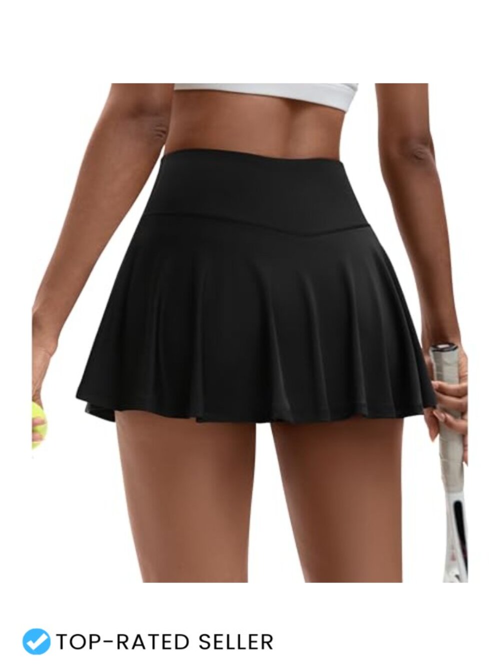 Pleated Tennis Skirt with Pockets High Waisted Skort Built-in Shorts